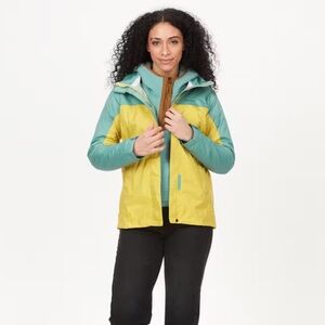 Women’s Marmot Colorblock Rain Jacket Medium